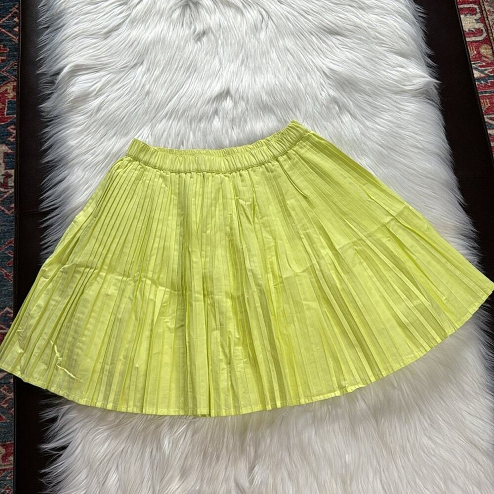 J. Crew Pale Kiwi Pleated Mini Skirt - Picture 5 of 6